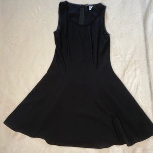 Basic black skater dress